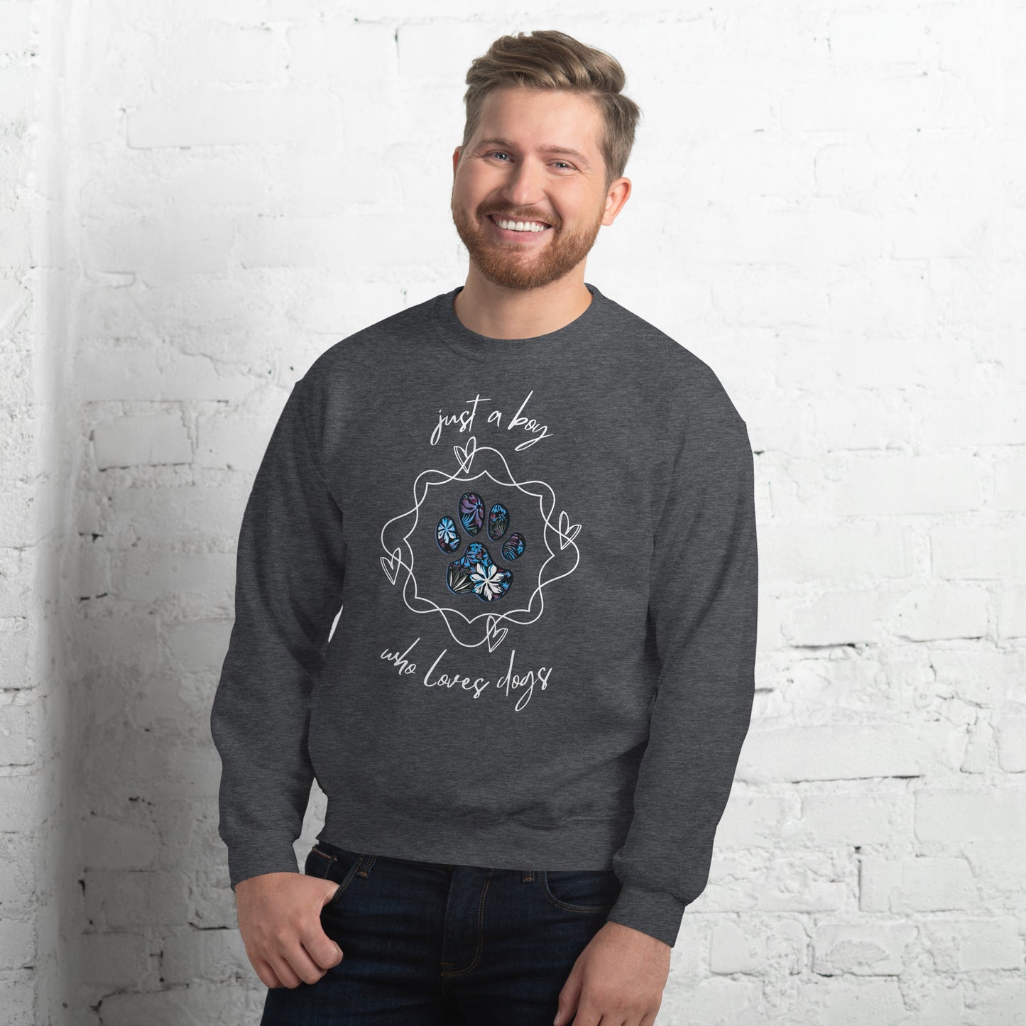 Men's Designer Sweatshirt-Just a Boy