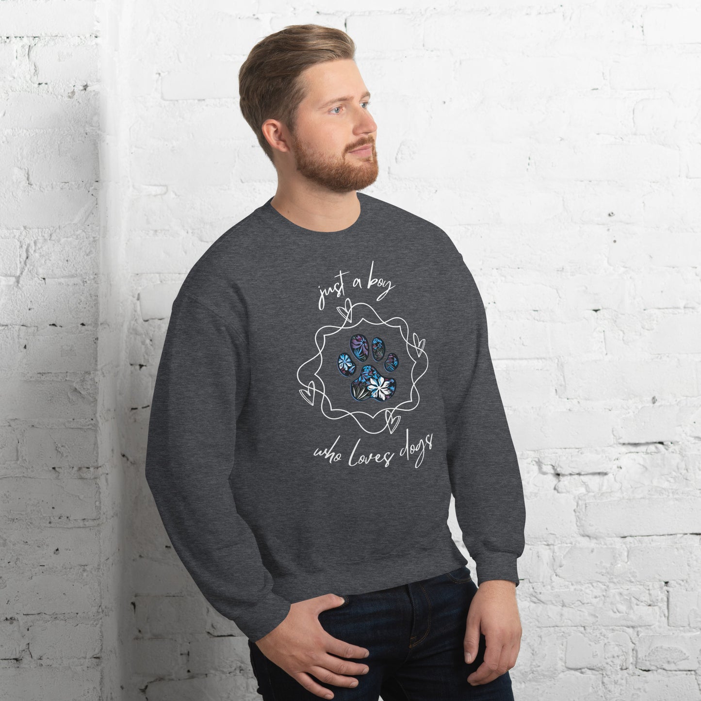 Men's Designer Sweatshirt-Just a Boy