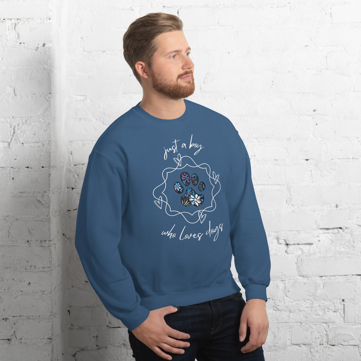 Men's Designer Sweatshirt-Just a Boy