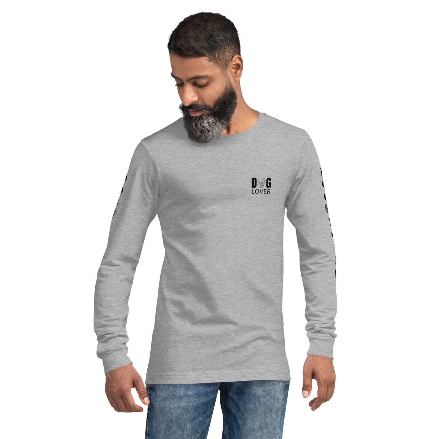 Men's Designer Long Sleeve Tee -Dog Lover