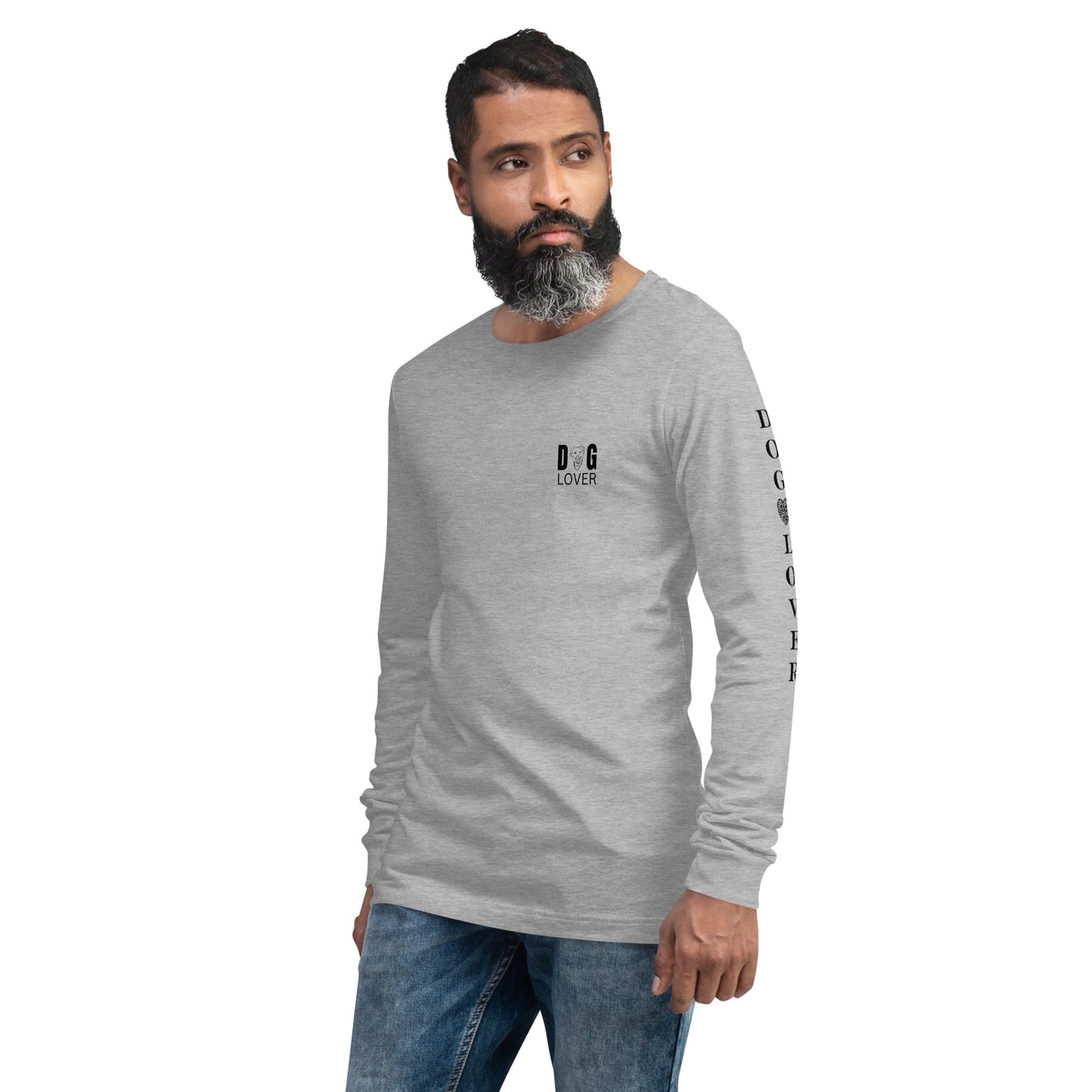 Men's Designer Long Sleeve Tee -Dog Lover