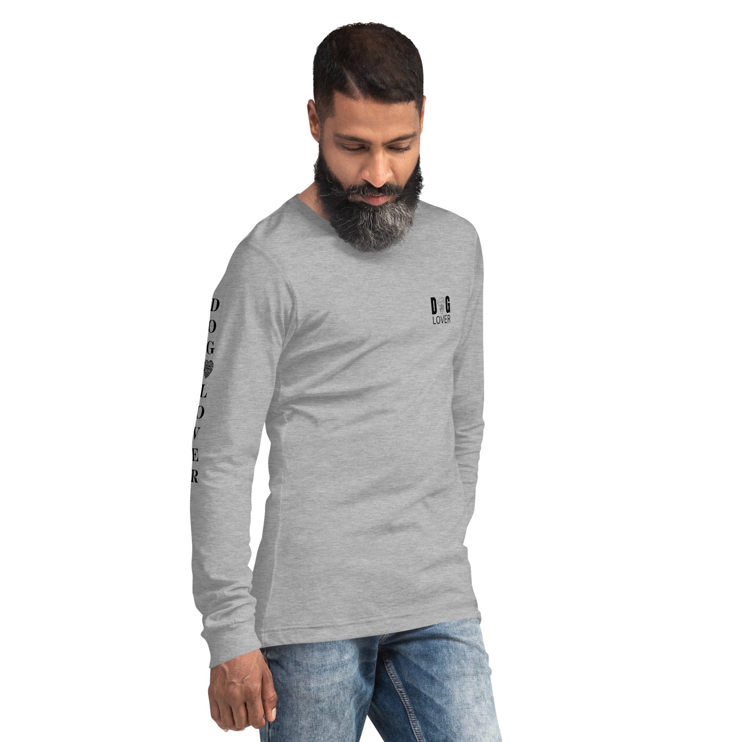 Men's Designer Long Sleeve Tee -Dog Lover