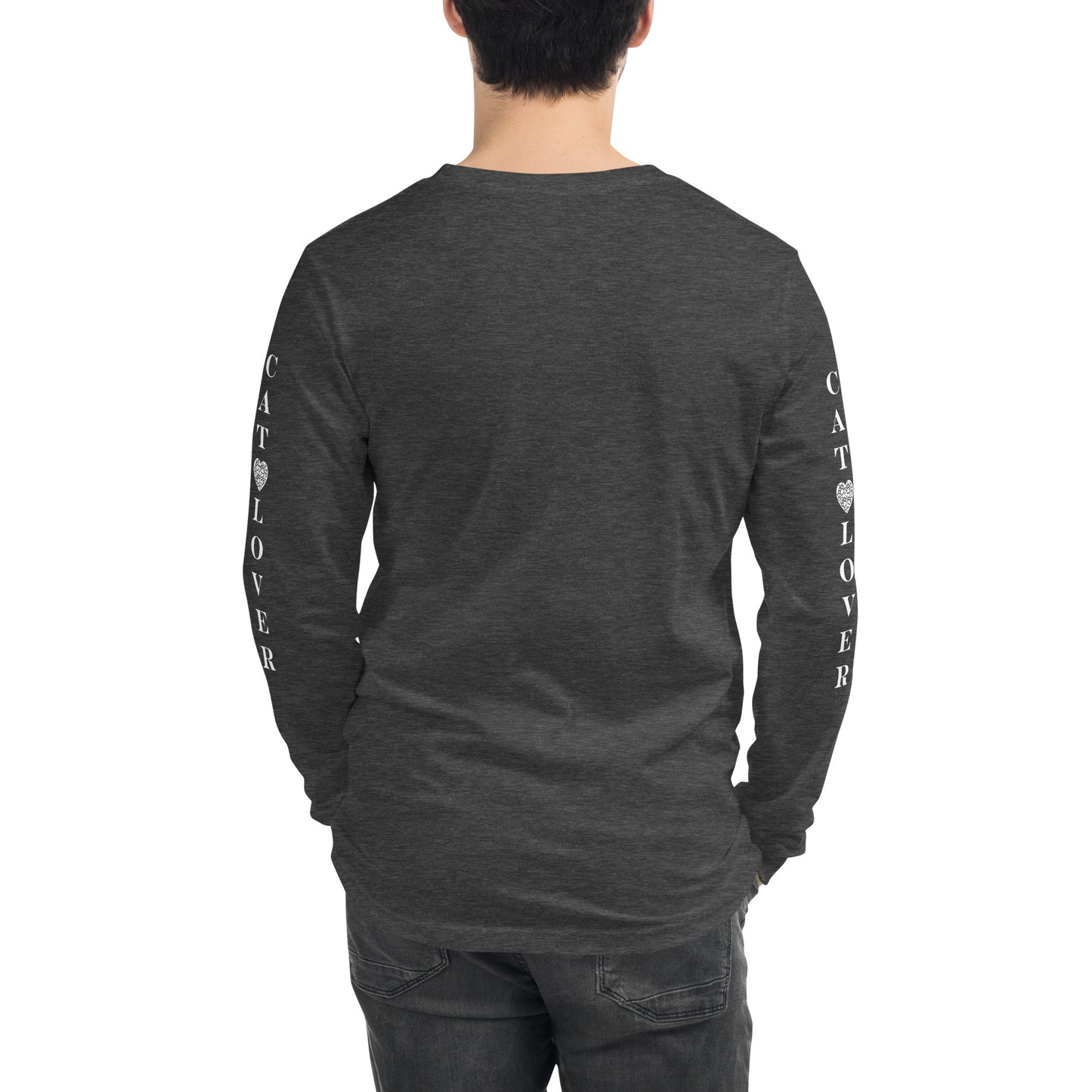 Men's Designer Long Sleeve Tee -Cat Lover