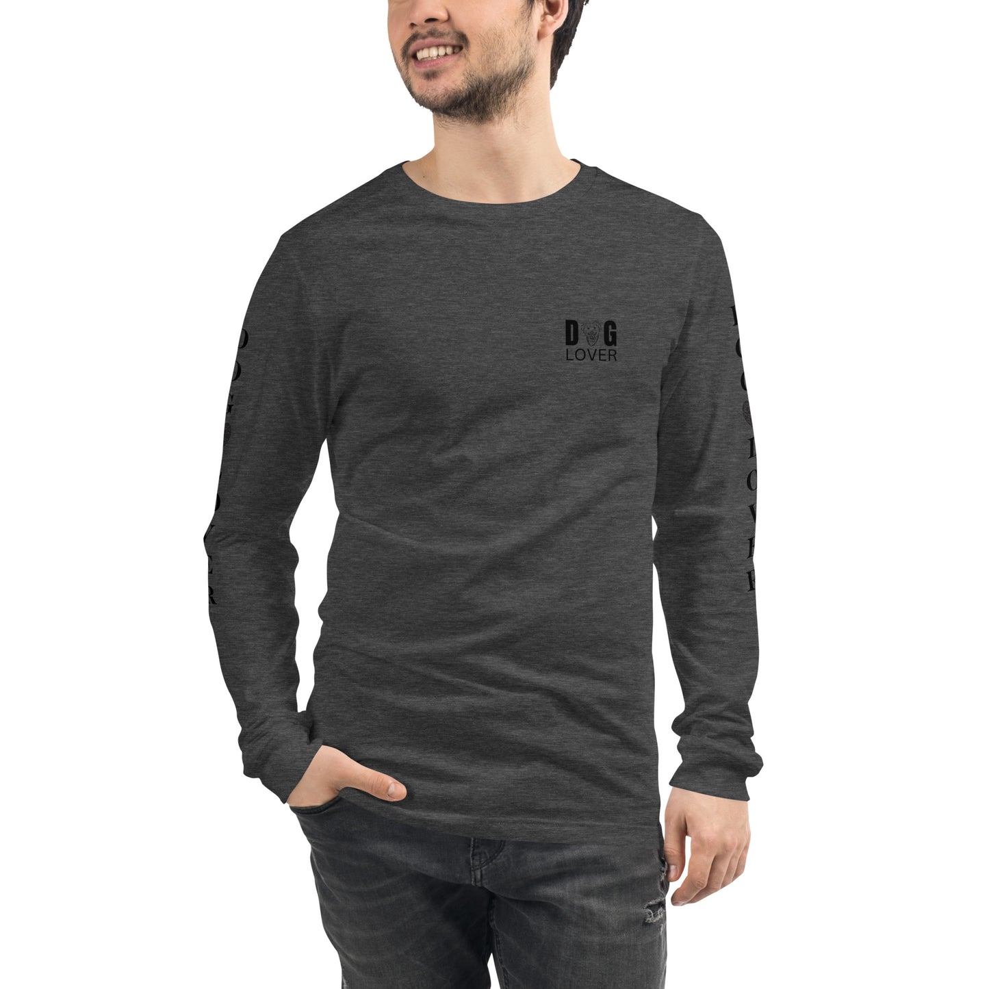 Men's Designer Long Sleeve Tee -Dog Lover