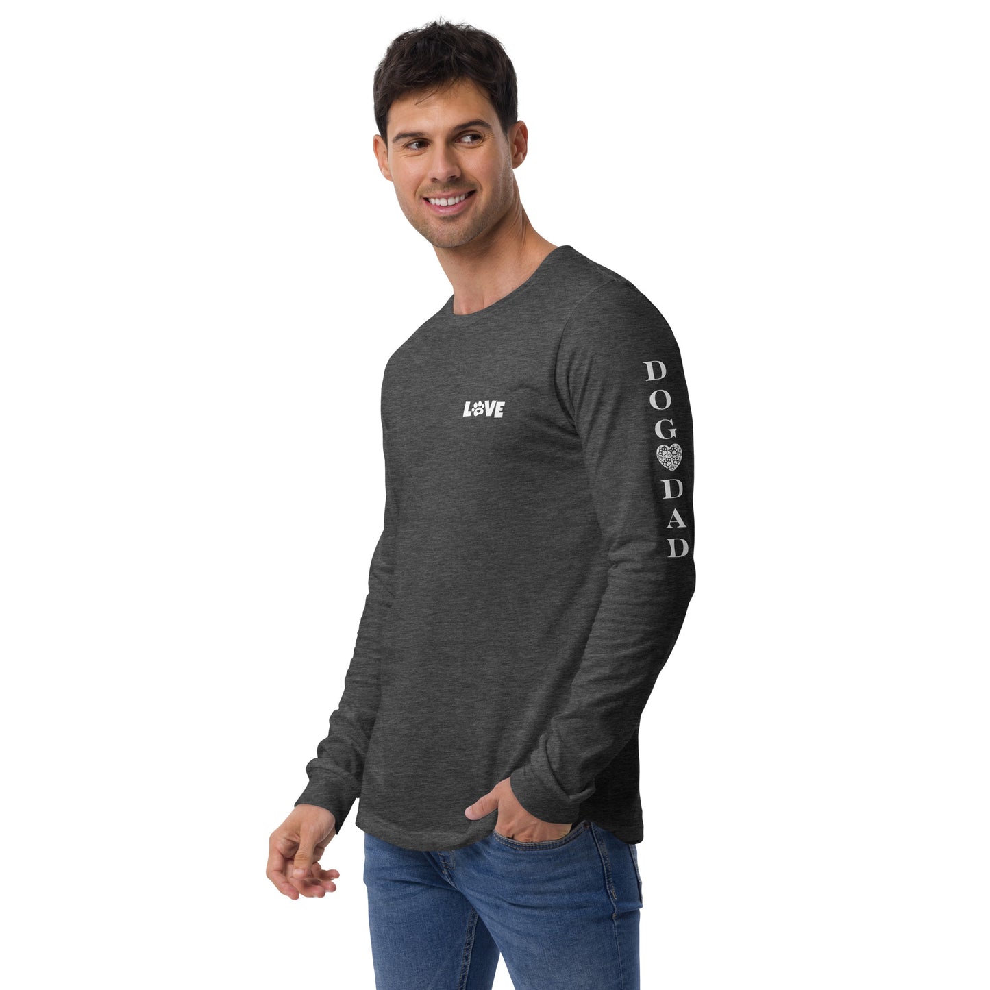 Men's Designer Long Sleeve Tee -Dog Dad