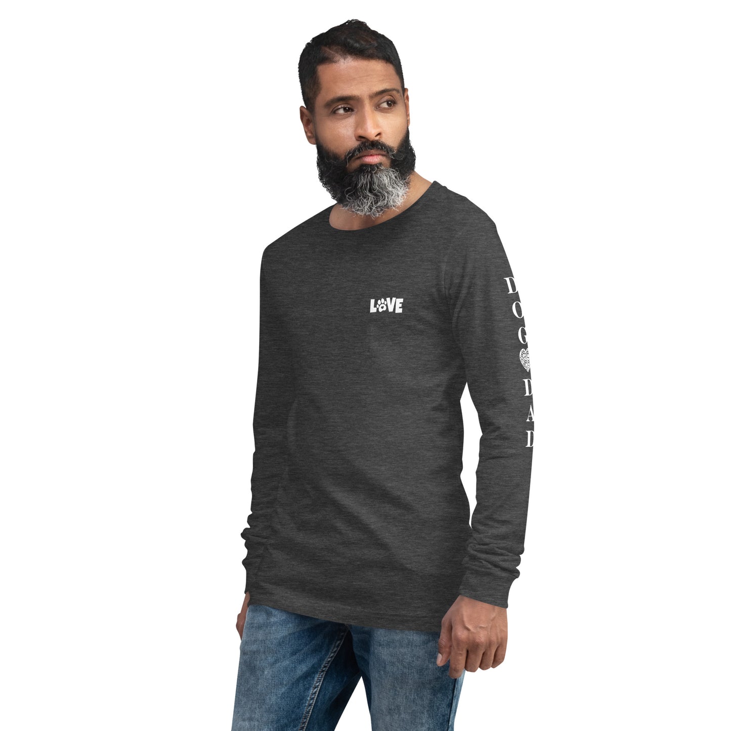 Men's Designer Long Sleeve Tee -Dog Dad