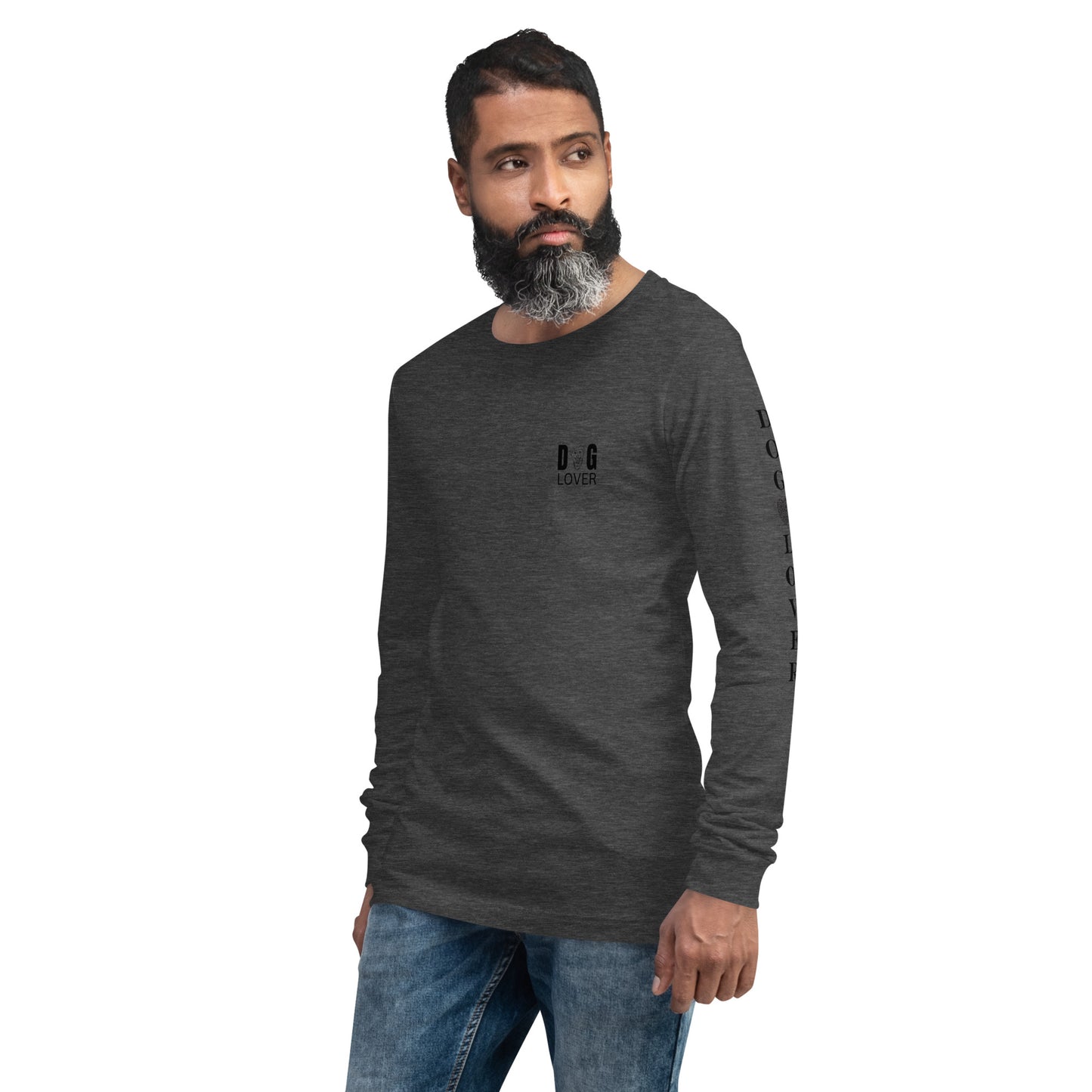 Men's Designer Long Sleeve Tee -Dog Lover