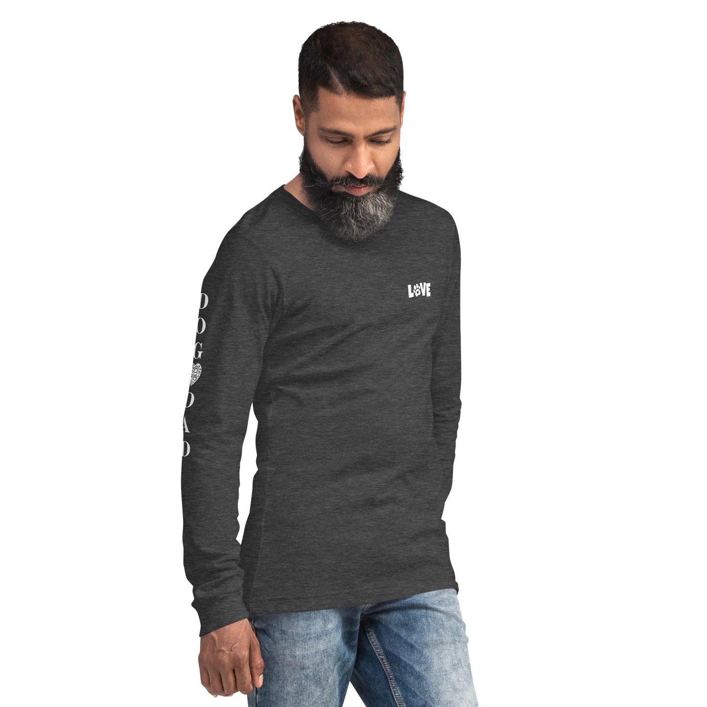 Men's Designer Long Sleeve Tee -Dog Dad