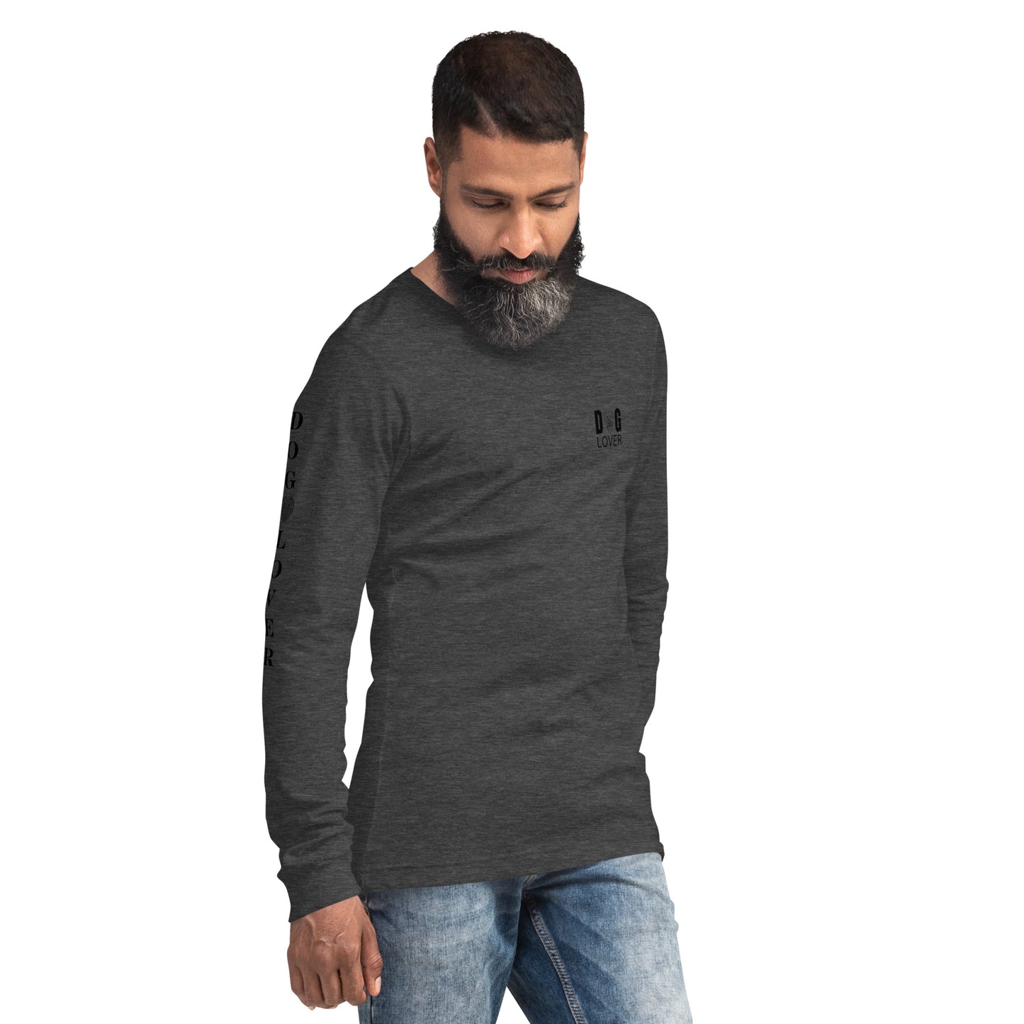 Men's Designer Long Sleeve Tee -Dog Lover