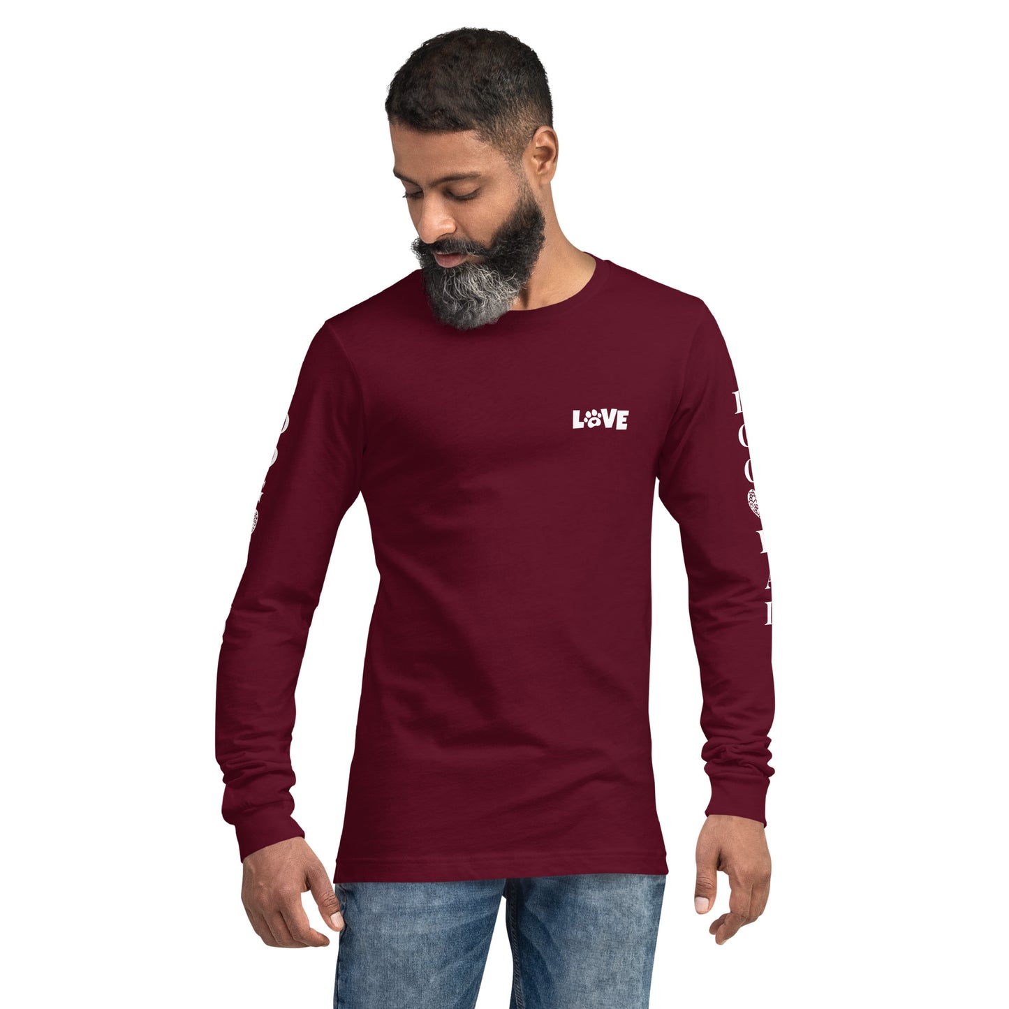 Men's Designer Long Sleeve Tee -Dog Dad