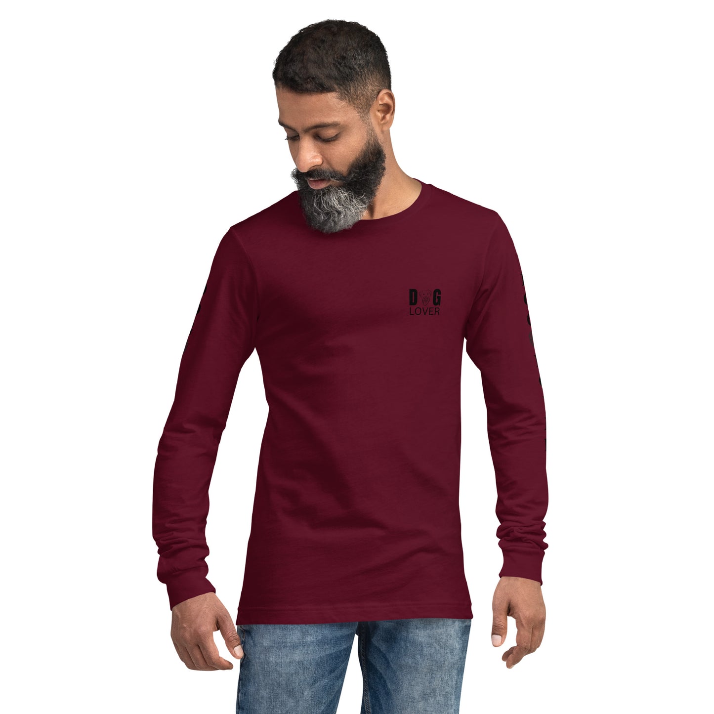 Men's Designer Long Sleeve Tee -Dog Lover