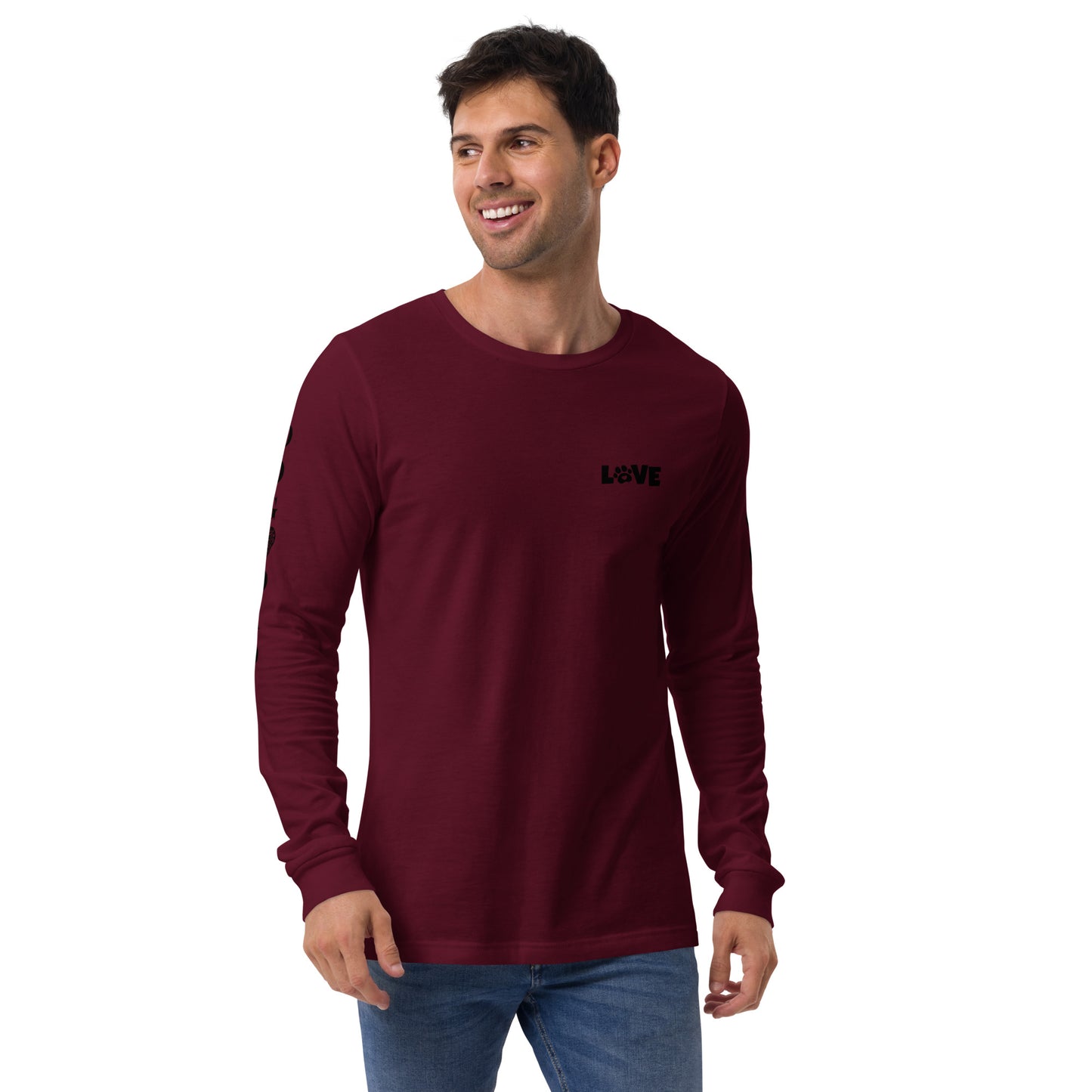 Men's Designer Long Sleeve Tee -Dog Dad