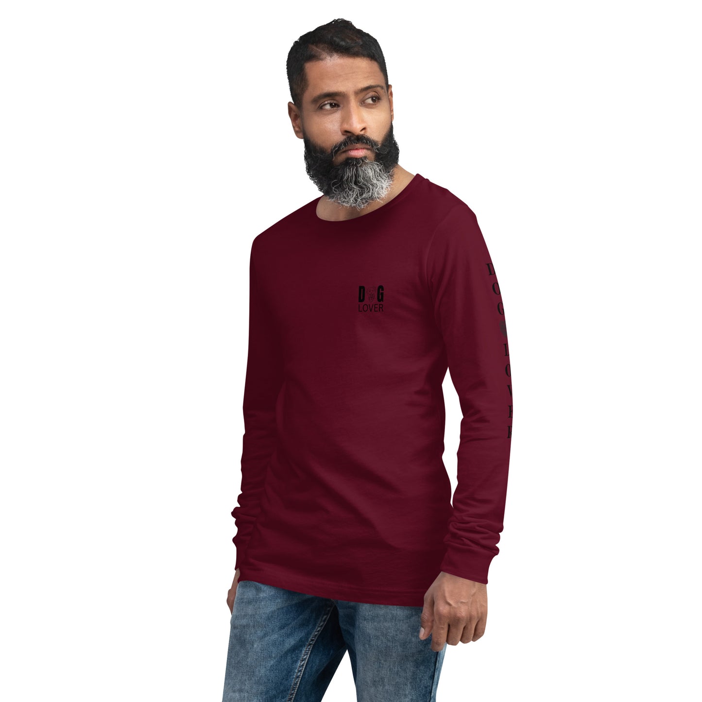 Men's Designer Long Sleeve Tee -Dog Lover