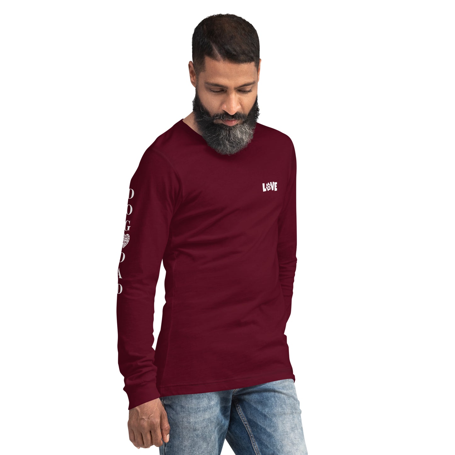 Men's Designer Long Sleeve Tee -Dog Dad