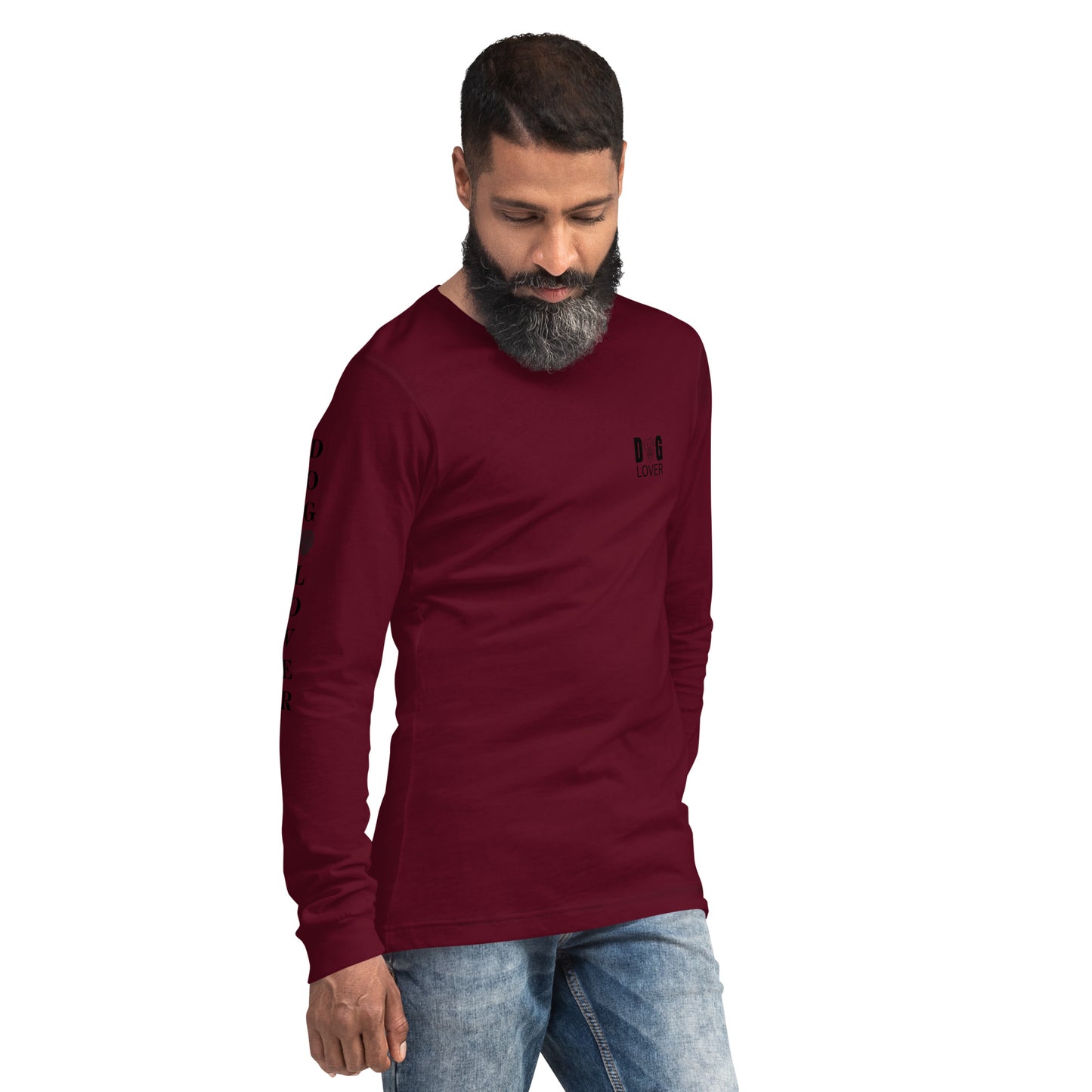 Men's Designer Long Sleeve Tee -Dog Lover