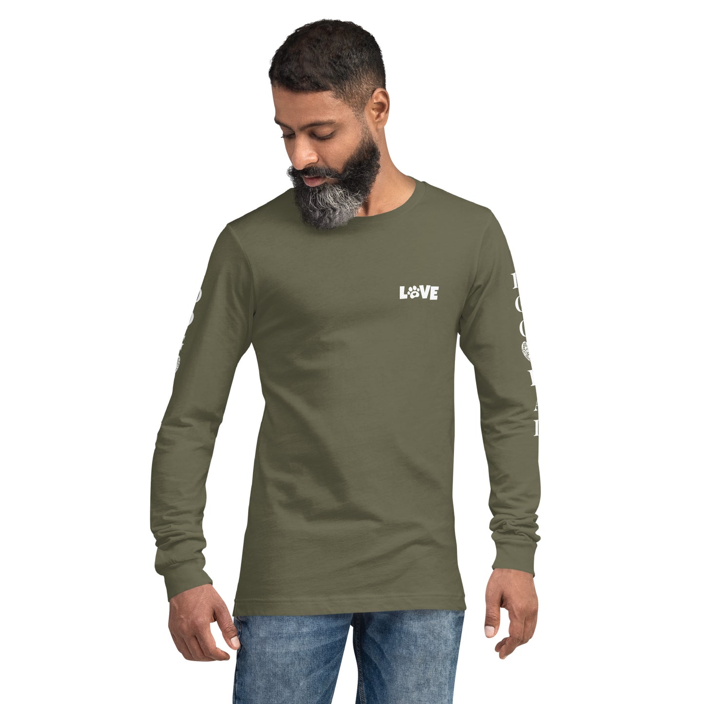 Men's Designer Long Sleeve Tee -Dog Dad