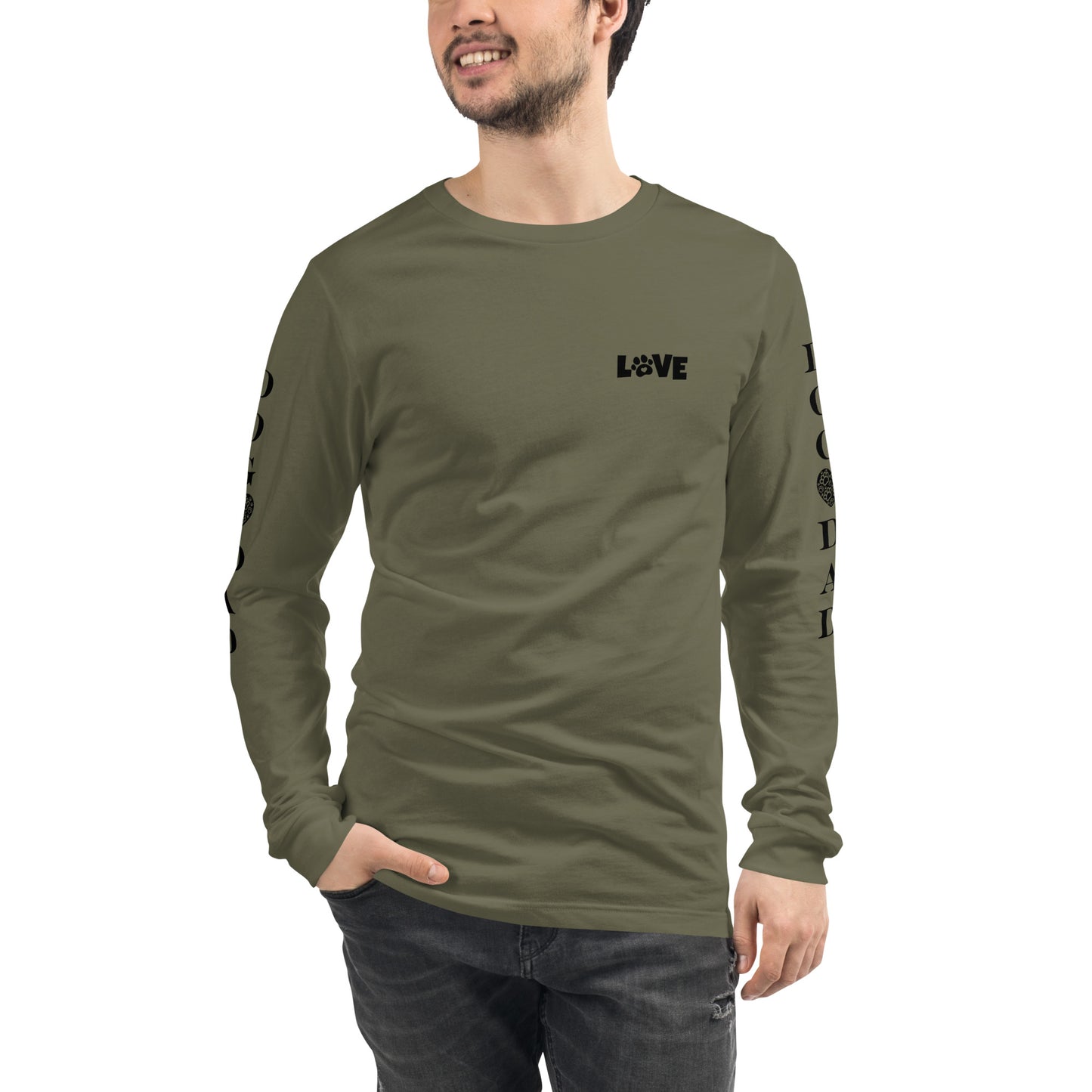 Men's Designer Long Sleeve Tee -Dog Dad