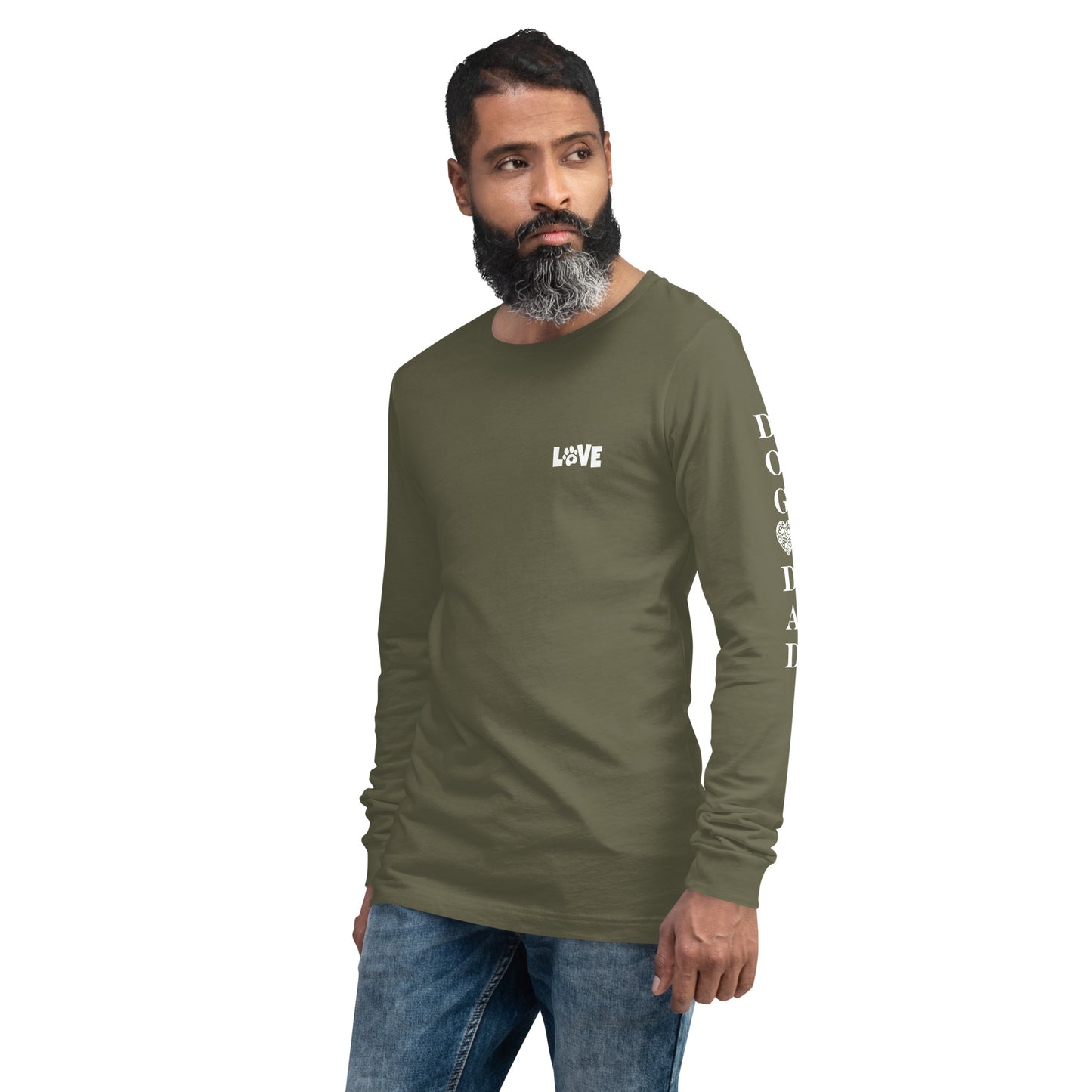 Men's Designer Long Sleeve Tee -Dog Dad