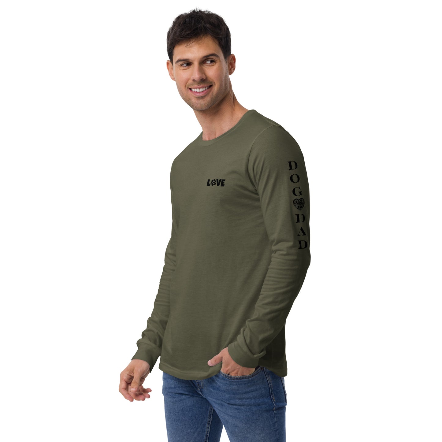 Men's Designer Long Sleeve Tee -Dog Dad