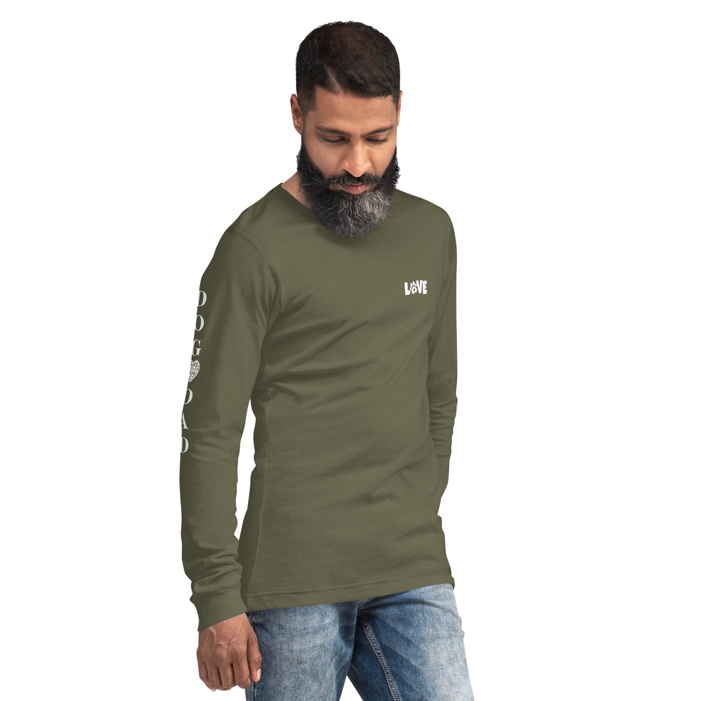 Men's Designer Long Sleeve Tee -Dog Dad