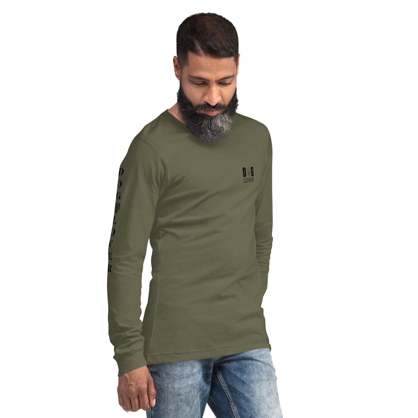 Men's Designer Long Sleeve Tee -Dog Lover