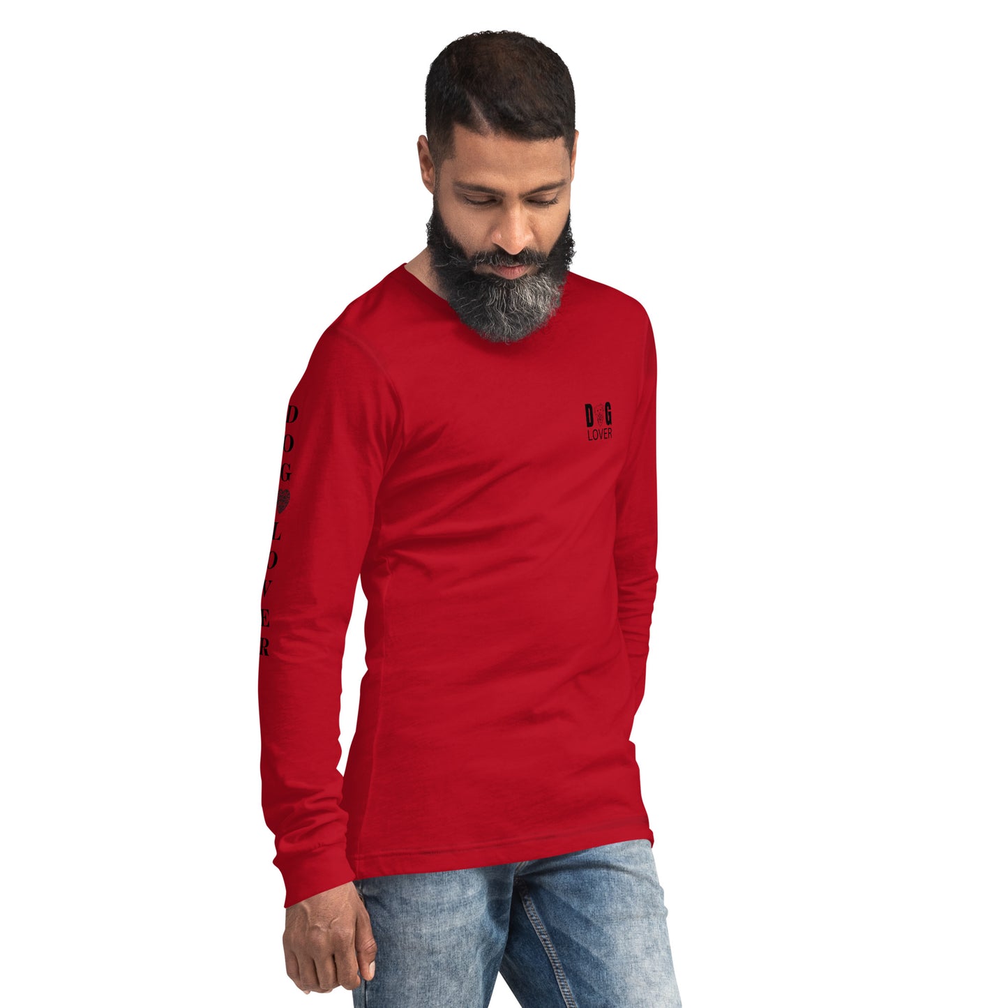 Men's Designer Long Sleeve Tee -Dog Lover