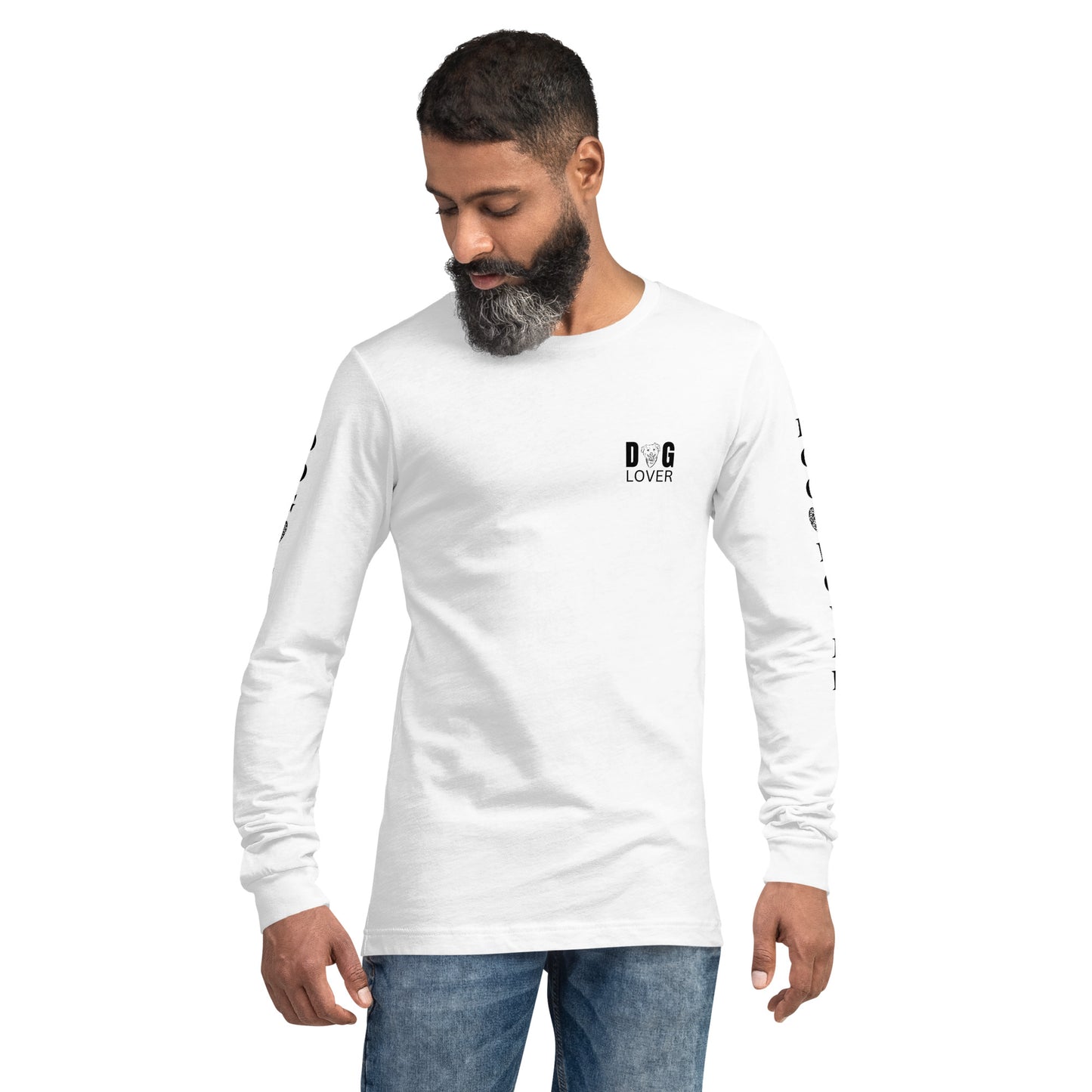 Men's Designer Long Sleeve Tee -Dog Lover