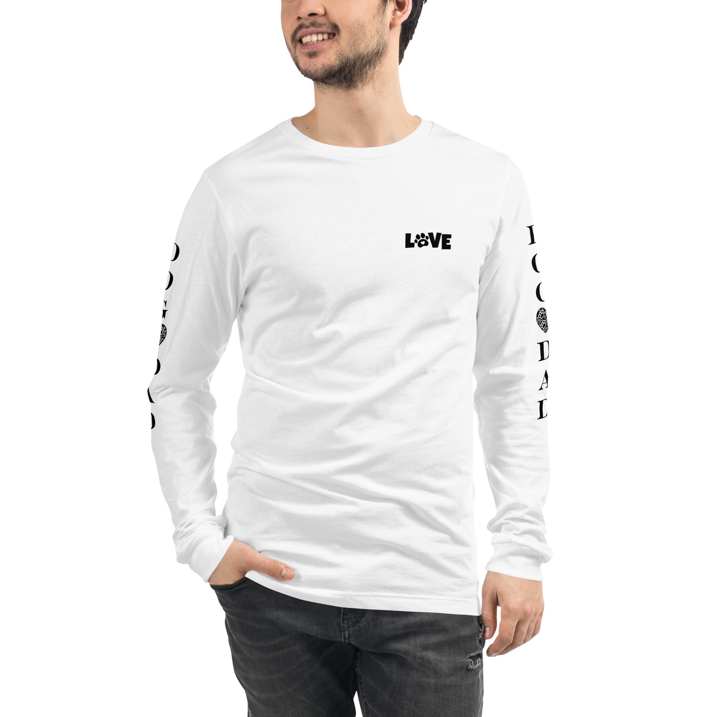 Men's Designer Long Sleeve Tee -Dog Dad