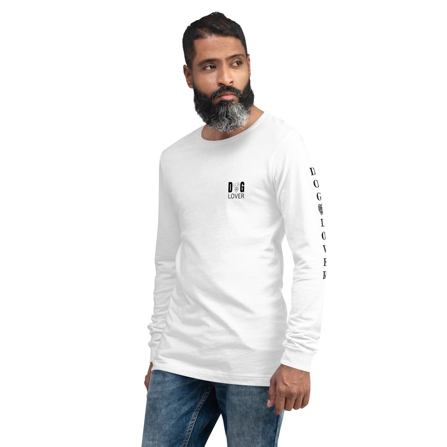 Men's Designer Long Sleeve Tee -Dog Lover