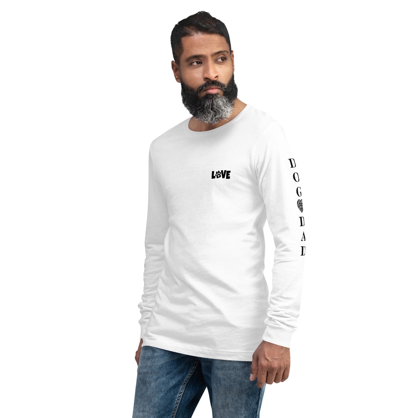 Men's Designer Long Sleeve Tee -Dog Dad