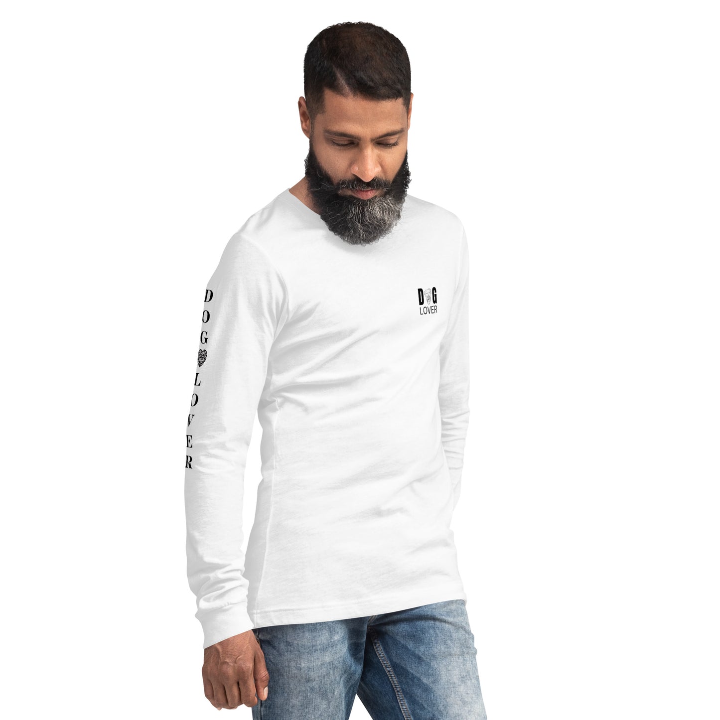 Men's Designer Long Sleeve Tee -Dog Lover